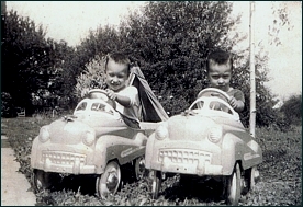 Me (on left) and my brother Dave in the early 1953.  The original crash test dummies.